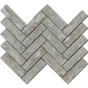 Sonata: 1 1/2" X 5 1/2" Herringbone Mosaic - Stream