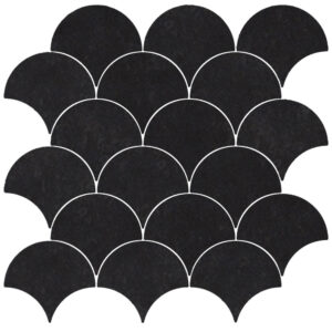 Sublime: 4" Fish Scale Mosaic - Black