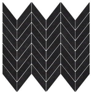 Sublime: 1 1/2" X 3 5/8" Mini Chevron Mosaic - Black