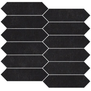 Sublime: 1 3/4" X 6 1/2" Picket Mosaic - Black