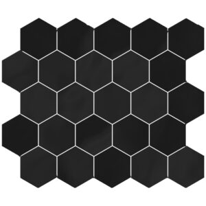 Sublime: 3 1/4" Hexagon Mosaic - Black