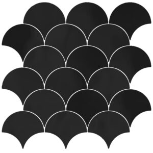 Sublime: 4" Fish Scale Mosaic - Black