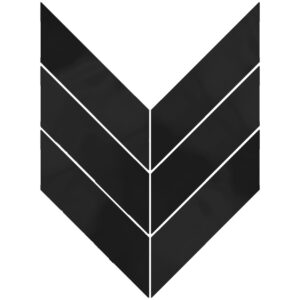 Sublime: 3" X 10" Macro Chevron Mosaic - Black