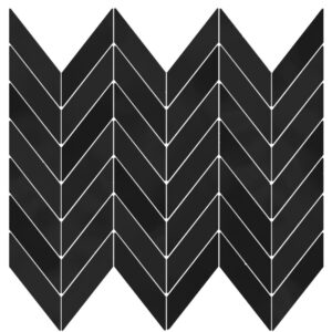Sublime: 1 1/2" X 3 5/8" Mini Chevron Mosaic - Black