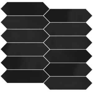 Sublime: 1 3/4" X 6 1/2" Picket Mosaic - Black