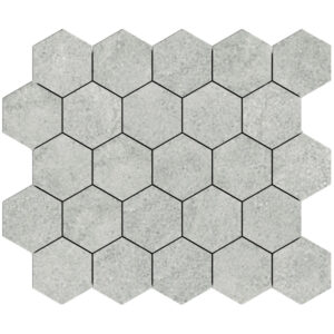 Stream: 3 1/4" Hexagon Mosaic - Gray
