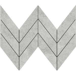 Stream: 1 7/8" X 6 7/8" Midi Chevron Mosaic - Gray