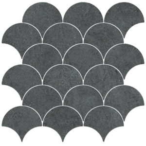 Stream: 4" Fish Scale Mosaic - Black
