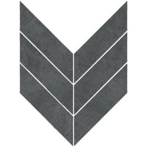 Stream: 3" X 10" Macro Chevron Mosaic - Black