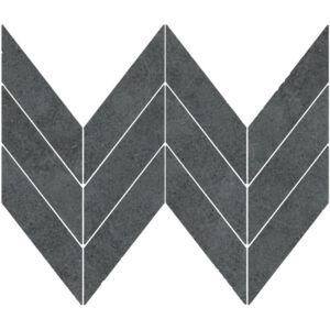 Stream: 1 7/8" X 6 7/8" Midi Chevron Mosaic - Black