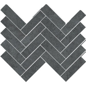 Stream: 1 1/2" X 5 1/2" Herringbone Mosaic - Black