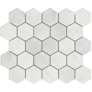 Midtown: 3 1/4" Hexagon Mosaic - Alumina