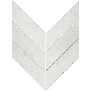 Midtown: 3" X 10" Macro Chevron Mosaic - Alumina