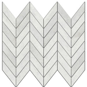 Midtown: 1 1/2" X 3 5/8" Mini Chevron Mosaic - Alumina