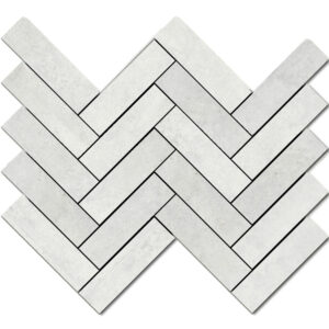 Midtown: 1 1/2" X 5 1/2" Herringbone Mosaic - Alumina
