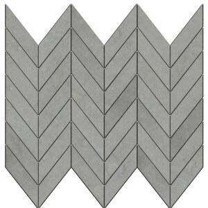 Midtown: 1 1/2" X 3 5/8" Mini Chevron Mosaic - Cast Nickel