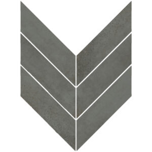 Midtown: 3" X 10" Macro Chevron Mosaic - Graphite