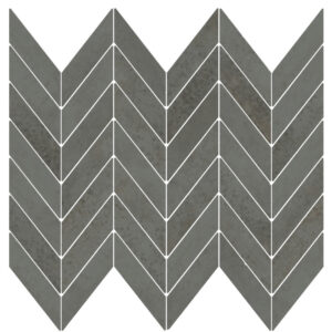 Midtown: 1 1/2" X 3 5/8" Mini Chevron Mosaic - Graphite