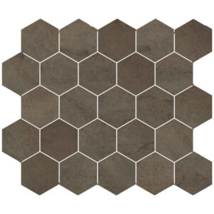 Midtown: 3 1/4" Hexagon Mosaic - Iron Oxide