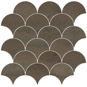 Midtown: 4" Fish Scale Mosaic - Iron Oxide
