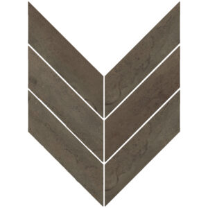 Midtown: 3" X 10" Macro Chevron Mosaic - Iron Oxide