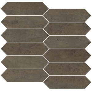 Midtown: 1 3/4" X 6 1/2" Picket Mosaic - Iron Oxide