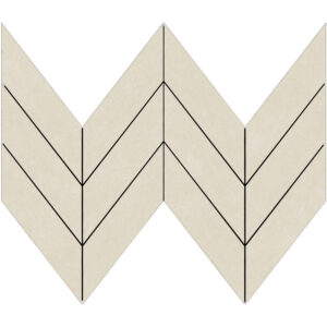 Eureka: 1 7/8" X 6 7/8" Midi Chevron Mosaic - White