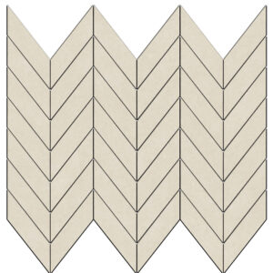 Eureka: 1 1/2" X 3 5/8" Mini Chevron Mosaic - White