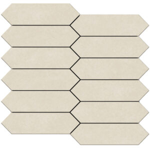 Eureka: 1 3/4" X 6 1/2" Picket Mosaic - White
