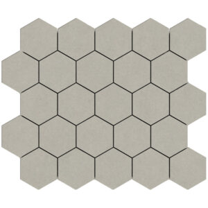 Eureka: 3 1/4" Hexagon Mosaic - Light Gray