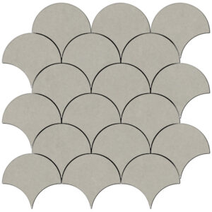 Eureka: 4" Fish Scale Mosaic - Light Gray