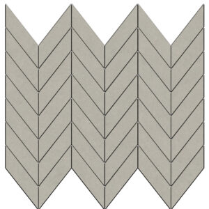 Eureka: 1 1/2" X 3 5/8" Mini Chevron Mosaic - Light Gray