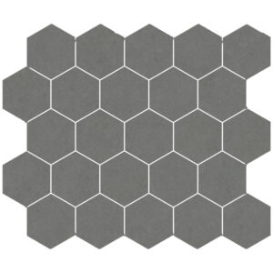 Eureka: 3 1/4" Hexagon Mosaic - Dark Gray