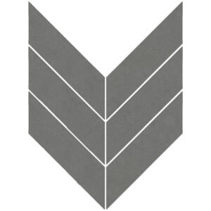 Eureka: 3" X 10" Macro Chevron Mosaic - Dark Gray