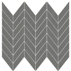 Eureka: 1 1/2" X 3 5/8" Mini Chevron Mosaic - Dark Gray