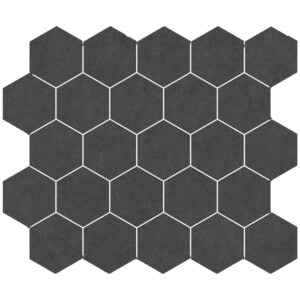 Eureka: 3 1/4" Hexagon Mosaic - Black