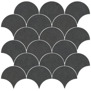 Eureka: 4" Fish Scale Mosaic - Black