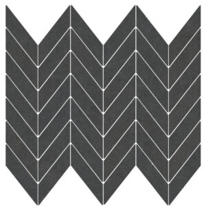 Eureka: 1 1/2" X 3 5/8" Mini Chevron Mosaic - Black