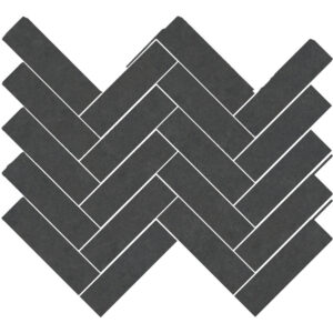 Eureka: 1 1/2" X 5 1/2" Herringbone Mosaic - Black