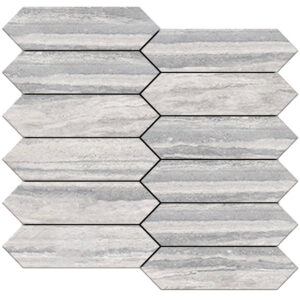 Veneto: 1 3/4" X 6 1/2" Picket Mosaic - Silver