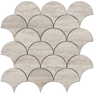 Veneto: 4" Fish Scale Mosaic - Tuscany