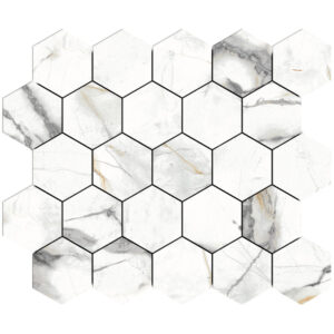 Invisible Gold: 3 1/4" Hexagon Mosaic