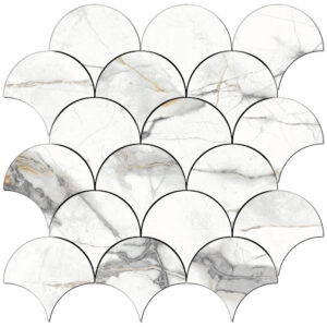 Invisible Gold: 4" Fish Scale Mosaic