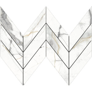 Invisible Gold: 1 7/8" X 6 7/8" Midi Chevron Mosaic