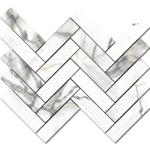 Invisible Gold: 1 1/2" X 5 1/2" Herringbone Mosaic
