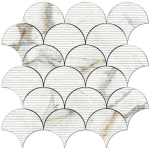 Invisible Gold: 4" Fish Scale Mosaic