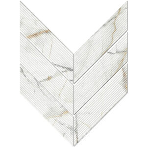 Invisible Gold: 3" X 10" Macro Chevron Mosaic