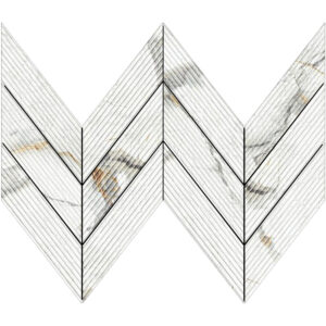 Invisible Gold: 1 7/8" X 6 7/8" Midi Chevron Mosaic