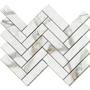 Invisible Gold: 1 1/2" X 5 1/2" Herringbone Mosaic