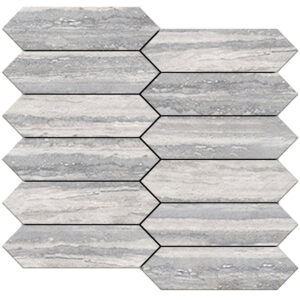 Veneto: 1 3/4" X 6 1/2" Picket Mosaic - Silver